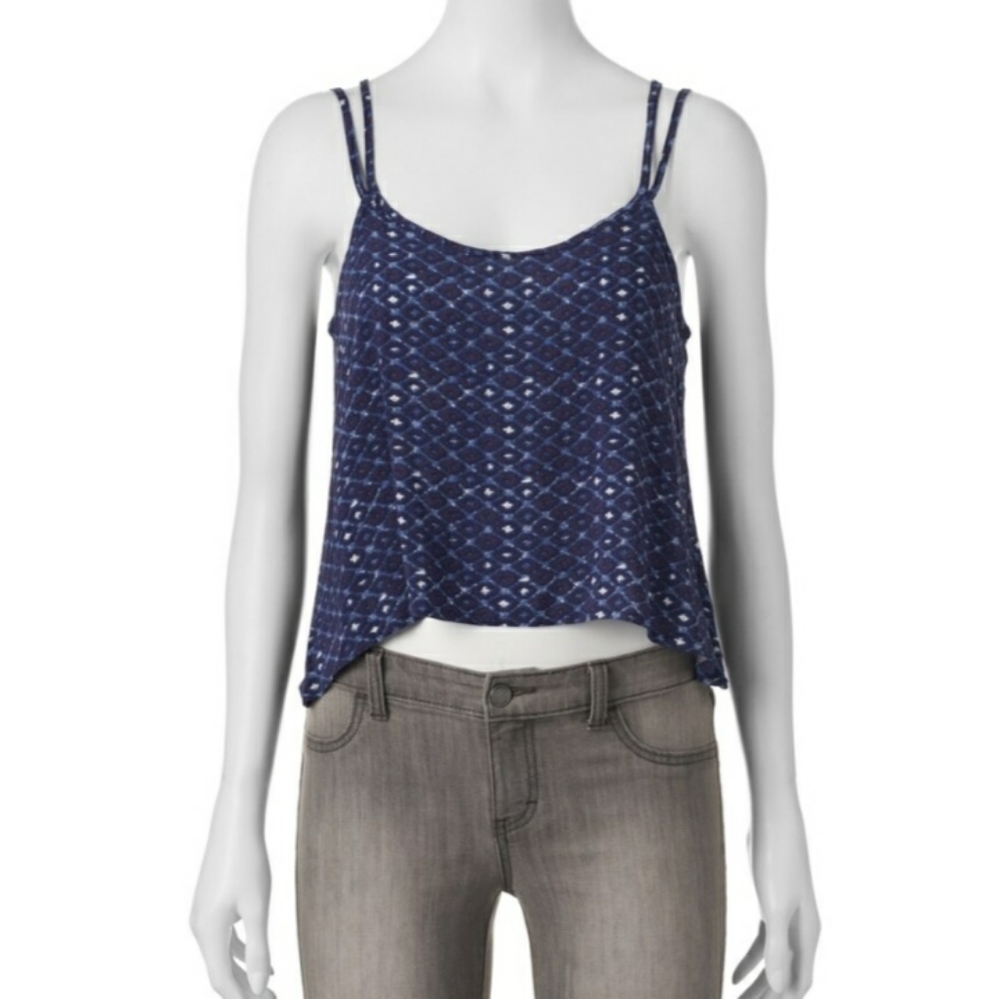 Mudd Strappy Cross-Back Crop Cami Size Medium